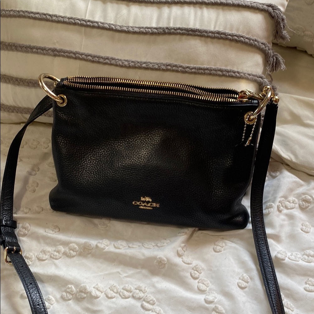 Coach Black Leather Crossbody Bag